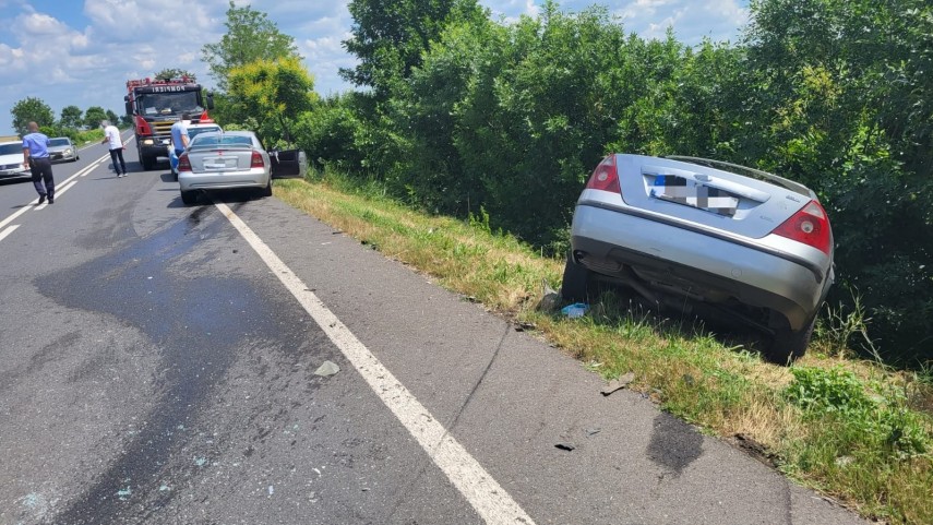 Accident rutier în Giurgiu. foto: ISU Giurgiu