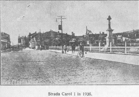 Strada Carol I, Cernavodă, 1936. Sursă foto: „Istoricul orașului Cernavodă”, de Ioan I. Mușat 