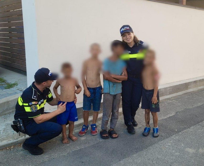 Copii din județul Constanța, foto: Facebook/Poliția Română 