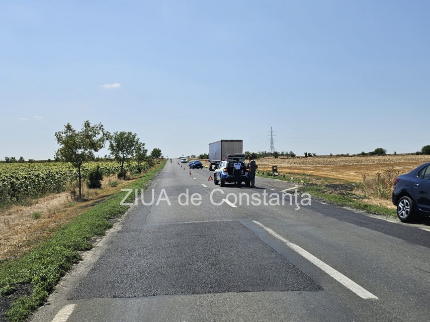 Accident între Ciocârlia de Sus și Murfatlar, foto: ZIUA de Constanța 