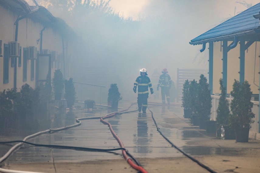 Incendiu la azilul de batrani din Tulcea. sursa galeriei foto: ISU DELTA TULCEA