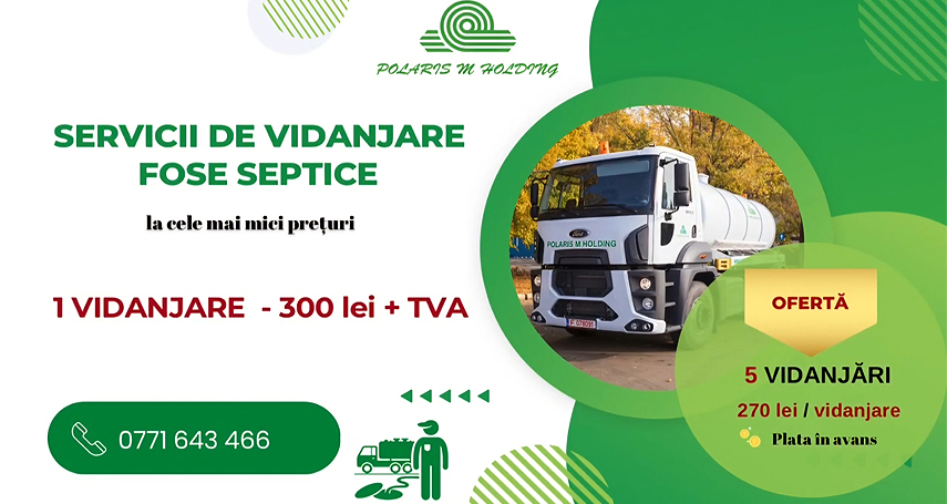 Servicii de Vidanjare. Sursa foto: Polaris 