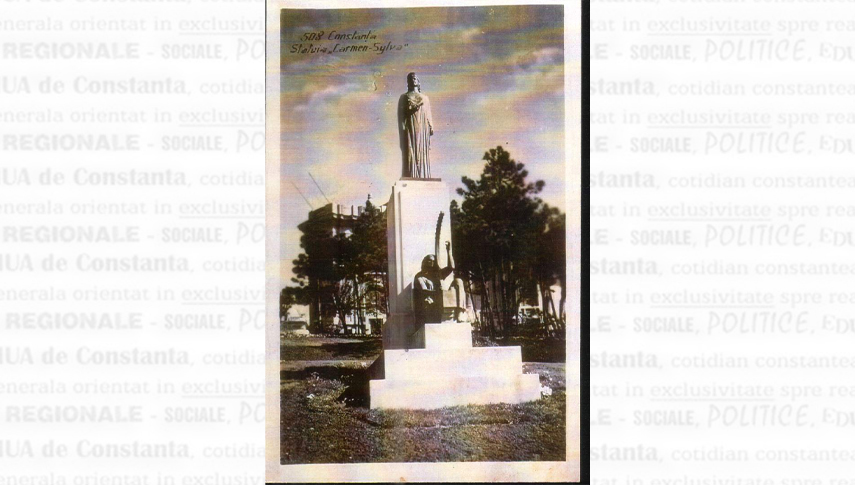 1937 statuia Carmen Sylva pe faleza