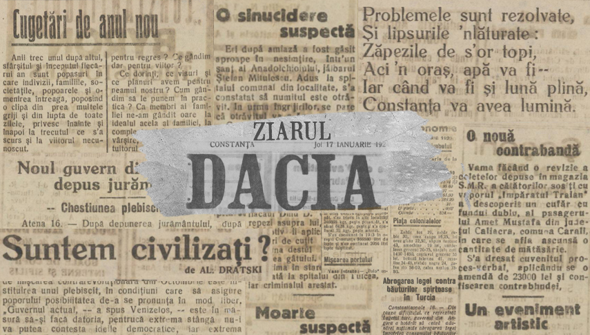 Capturi din numărul 12 al ziarului „Dacia”. Foto: Arcanum