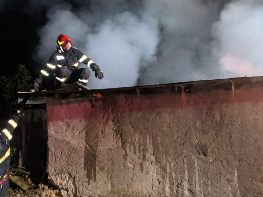 Incendiu. Foto: ISU Delta Tulcea