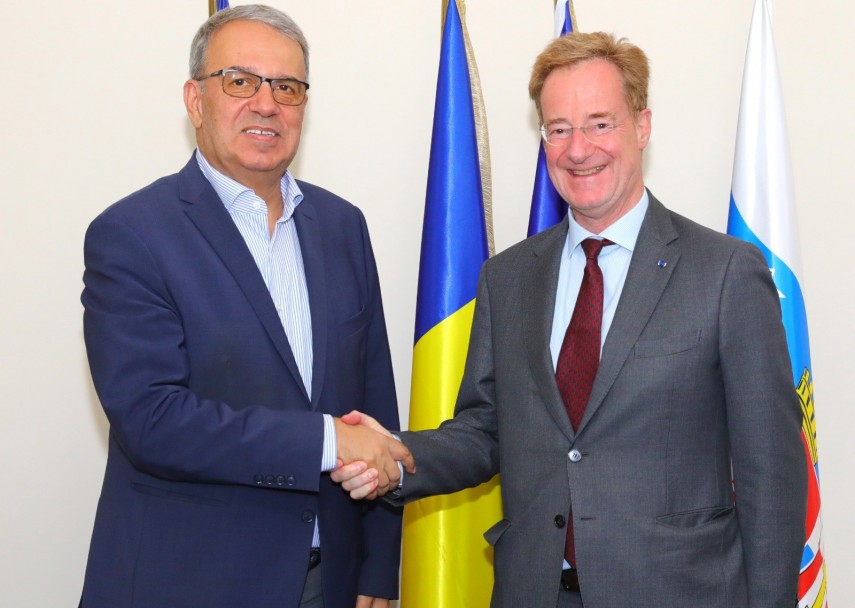 Vergil Chițac și Ambasadorul Belgiei, Sursa foto: Primăria Constanța