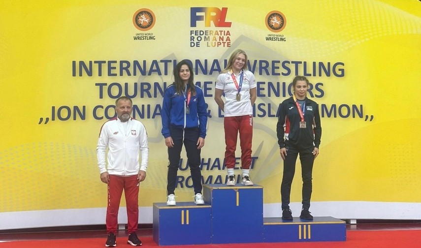 Alexandra Voiculescu a concurat la categoria 53 kg. Sursa foto: Facebook (CSM Constanța Lupte)