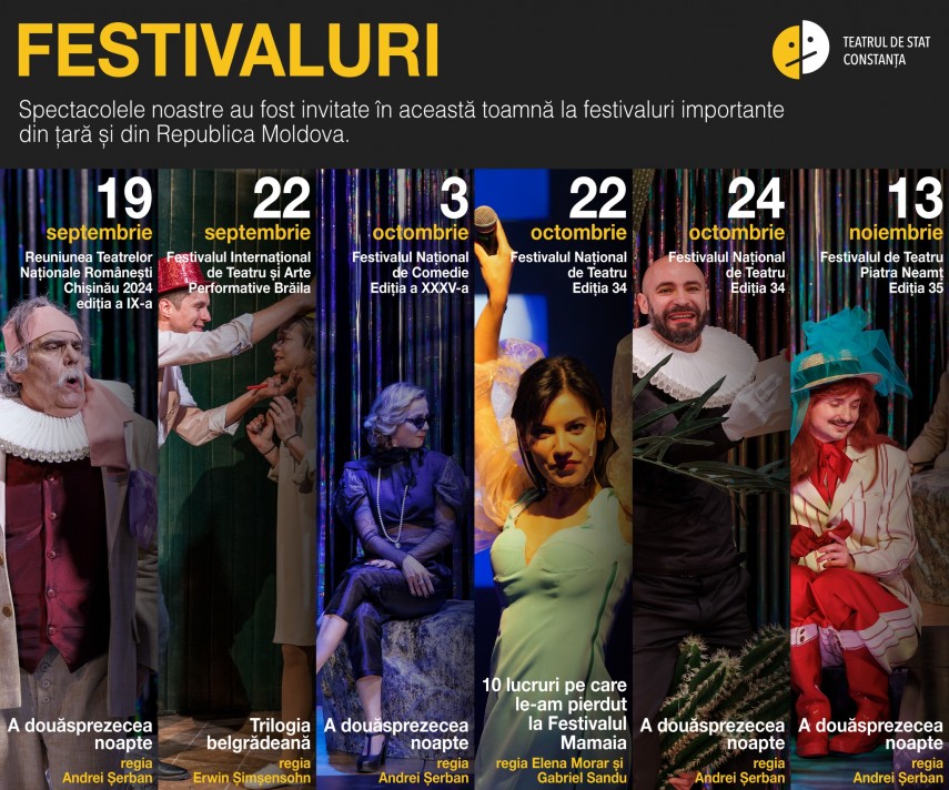 Festivalurile la care participă Teatrul de Stat Constanța. Foto: Facebook Teatrul de Stat Constanța