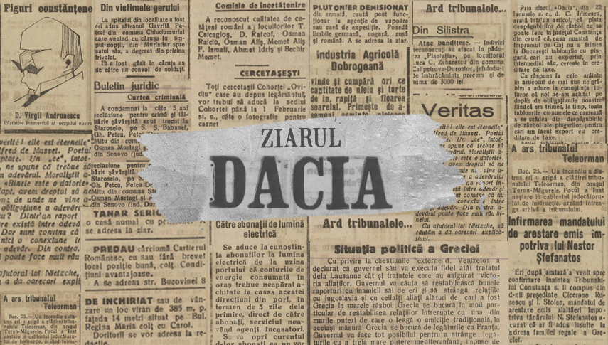 Capturi din numărul 19 al ziarului „Dacia”. Foto: Arcanum