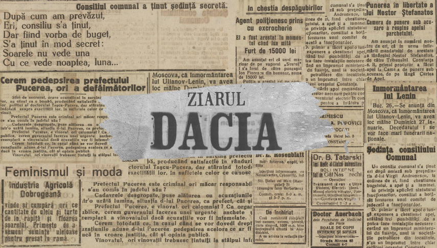 Capturi din numărul 20 al ziarului „Dacia”. Foto: Arcanum