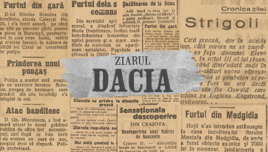 Capturi din numărul 25 al ziarului „Dacia”. Foto: Arcanum