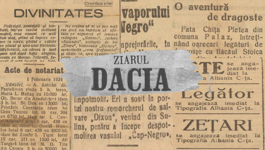 Capturi din numărul 26 al ziarului „Dacia”. Foto: Arcanum