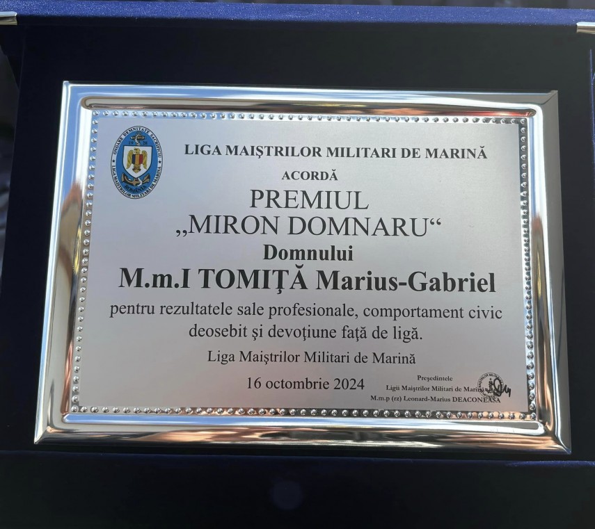 Sursa foto: Facebook/Liga Maiștrilor Militari de Marină 