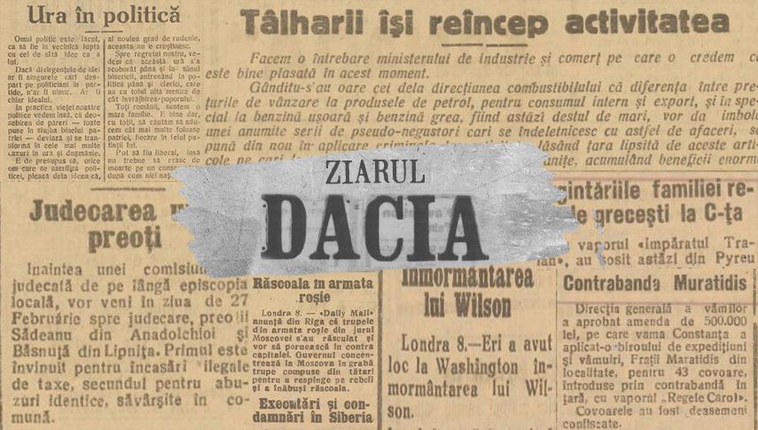 Capturi din numărul 30 al ziarului „Dacia“. Sursă foto: Arcanum