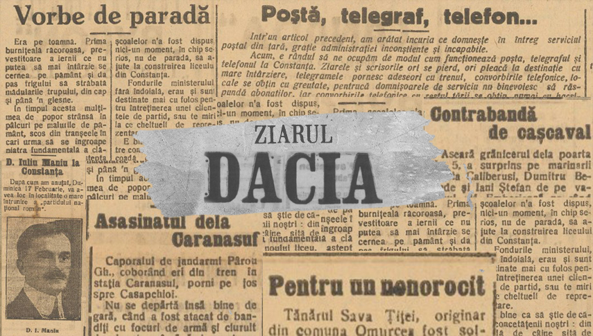 Capturi din numărul 31 al ziarului „Dacia“. Sursă foto: Arcanum