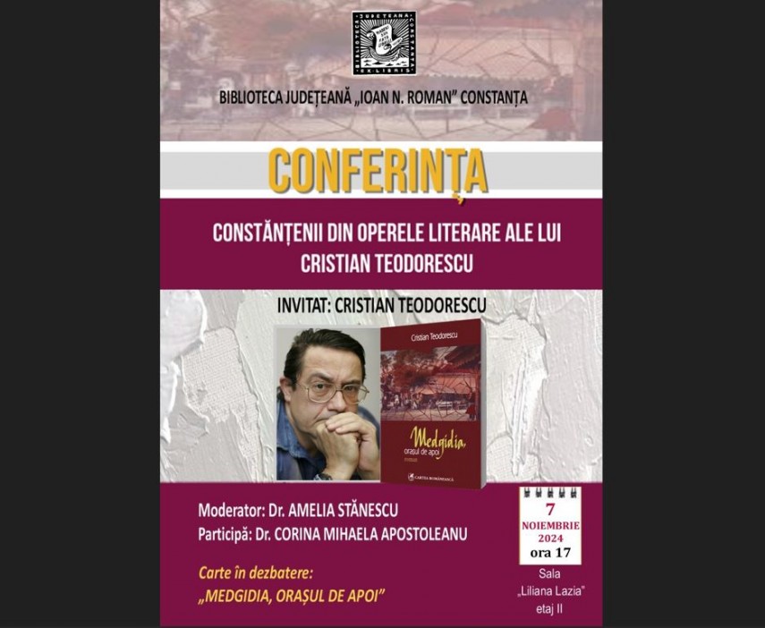 Afișul evenimentului. Foto: Biblioteca Județeană Constanța