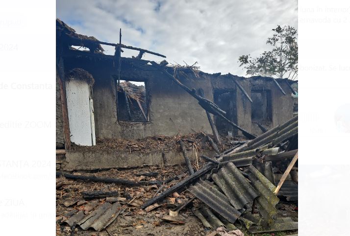  Incendiu, Sursa foto: ISU Constanța