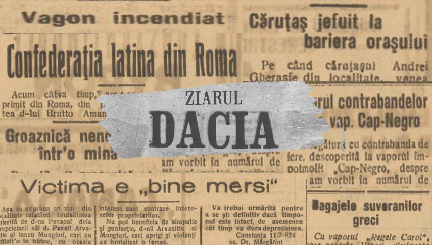 Capturi din numărul 34 al ziarului „Dacia“. Sursă foto: Arcanum