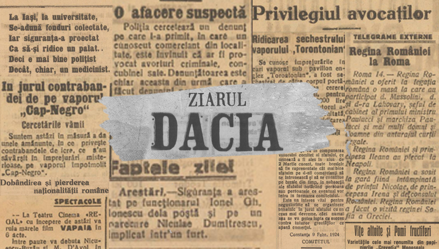 Capturi din numărul 35 al ziarului „Dacia”. Sursa foto: Arcanum