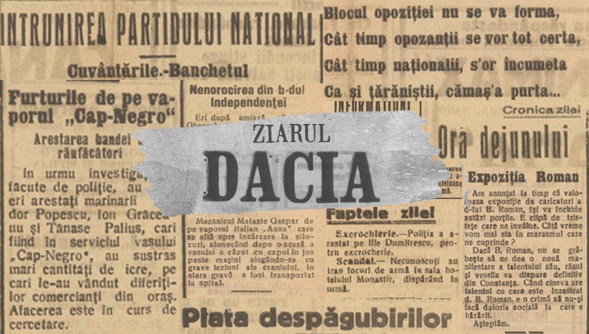 Capturi din numărul 38 al ziarului „Dacia”. Foto: Arcanum