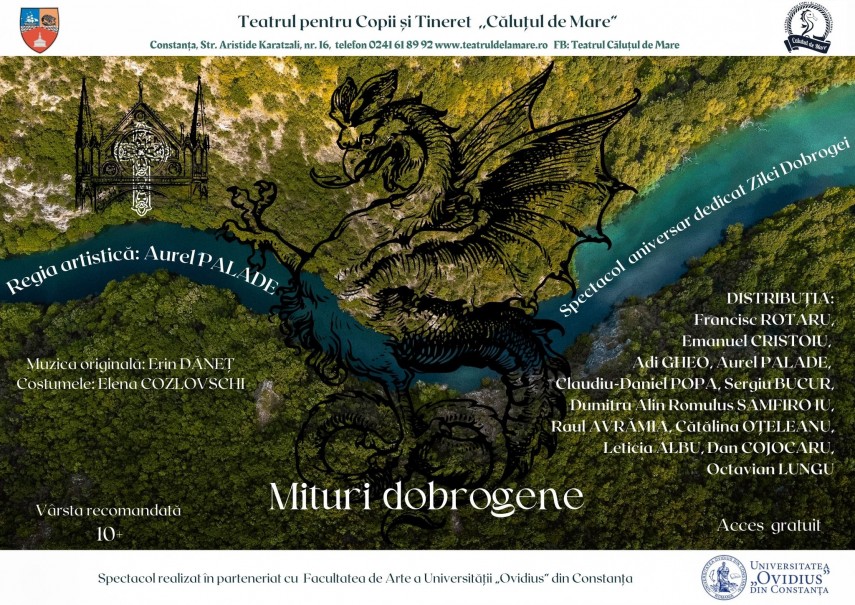 Afișul evenimentului. Sursa foto: Facebook Teatrul „Căluțul de Mare” Constanța