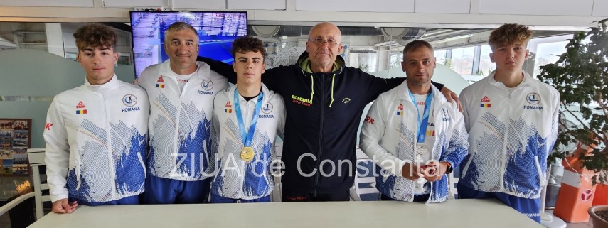 De la stânga la dreapta: Vlad Bărbat, Gabriel Culea, Matei Barbu, Gabriel Bălan, Victor Fedul și David Adamescu. Sursa foto: ZIUA de Constanța