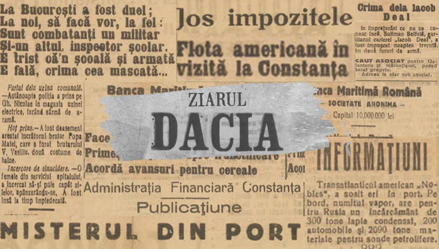 Capturi din numărul 46 al ziarului „Dacia”. Foto: Arcanum