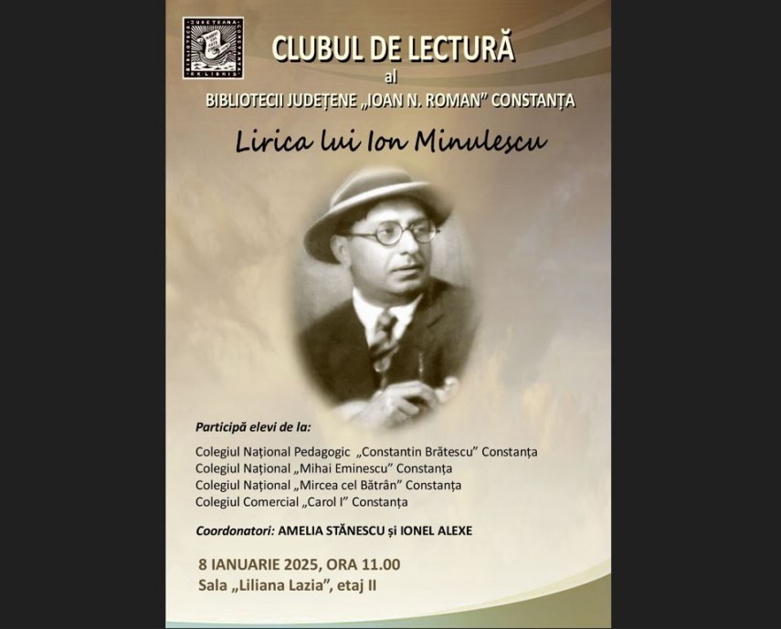 Afișul evenimentului. Foto: Biblioteca Județeană Constanța