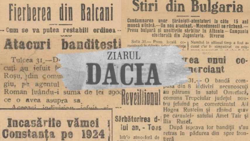 Capturi din numărul 2/1925 al ziarului „Dacia“. Sursă foto: Arcanum