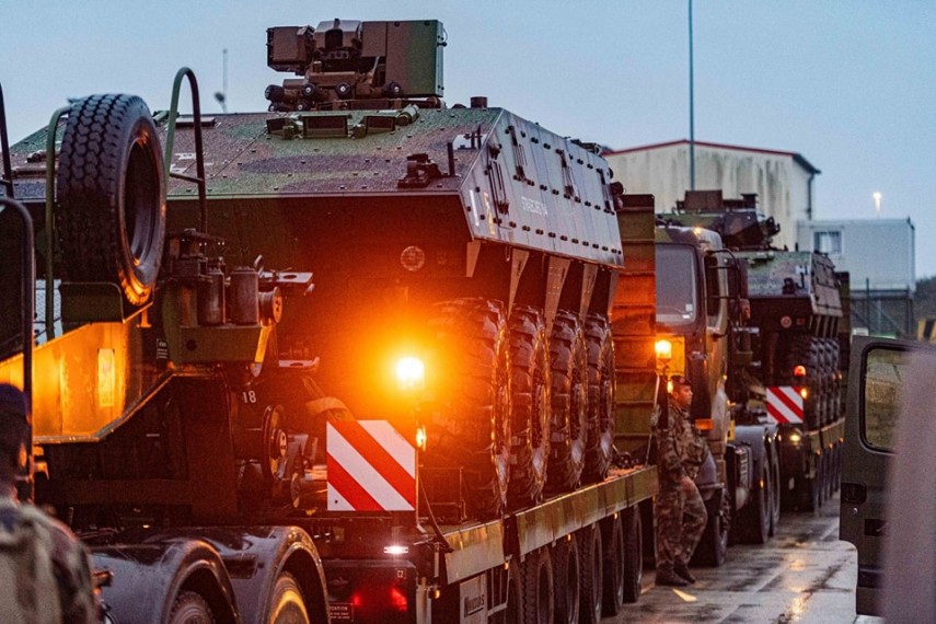 convoaie cu tehnică militară franceză, foto: MApN