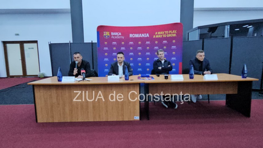 Prezentarea parteneriatului AS Black Sea Năvodari - Barca Academy Romania. Sursa foto: ZIUA de Constanța