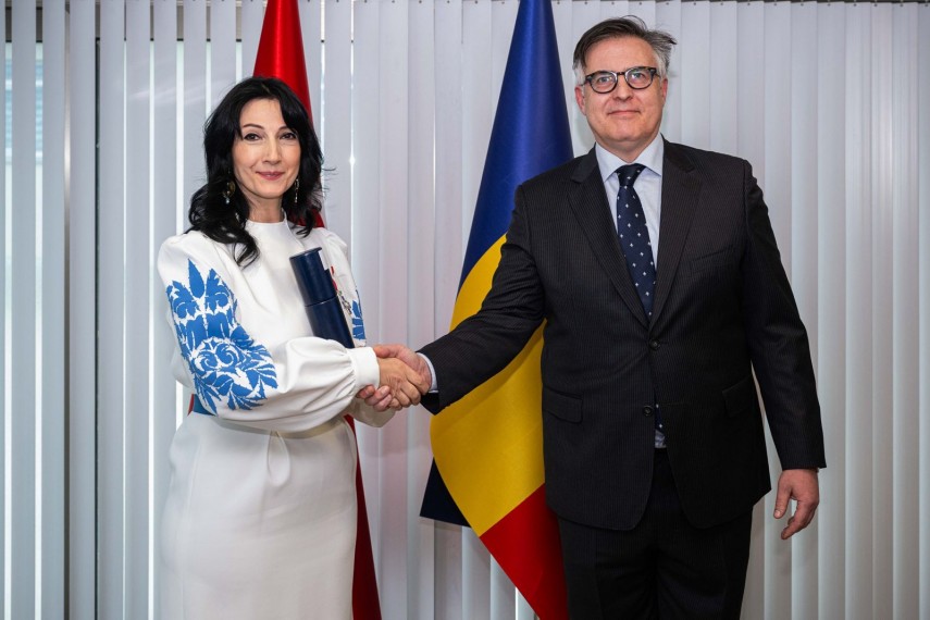 Yildiz Ibram și Excelența Sa Ștefan Tinca, Ambasadorul României în Republica Turcia. Foto: Ambasa României în Turcia (Facebook)