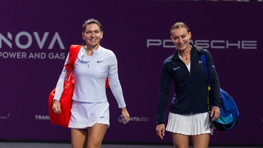 Simona Halep și Ana Bogdan. Sursa foto: Facebook (TransylvaniaOpen)