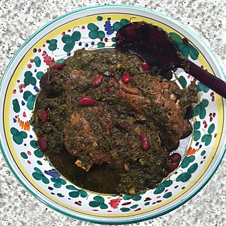 ghormeh sabzi - mâncare din Iran. Foto - Wikipedia