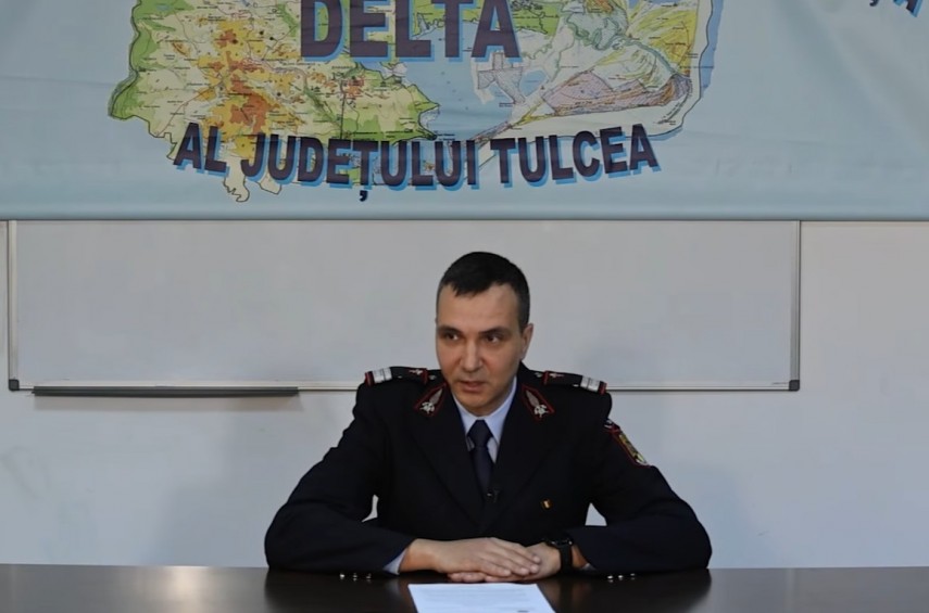 Purtătorul de cuvânt al ISU „Delta” Tulcea, sg. maj. Daniel Năstase, foto: ISU TL 