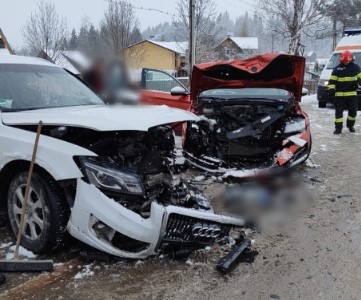 Accident rutier, Șaru Dornei, Sursa foto: ISU Suceava