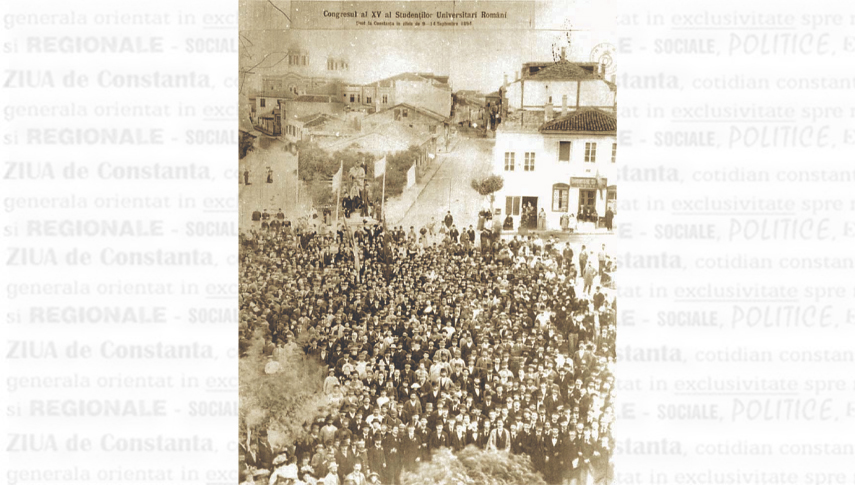 Constanța, 1894. Congresul studențimii române - foto la statuie